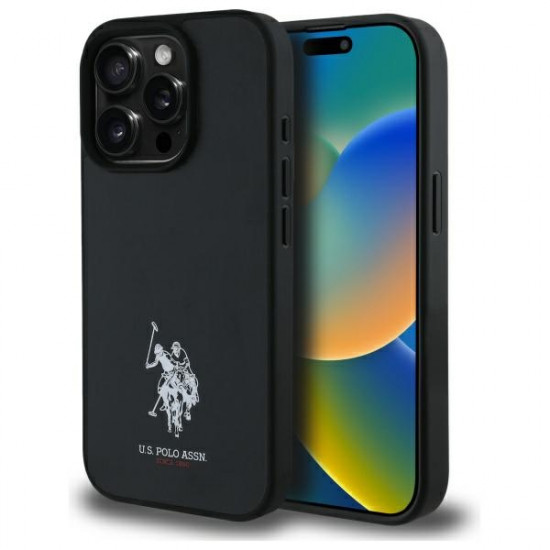 US Polo USHCP15XPGEK iPhone 15 Pro Max 6,7" black Leather Embroidered DH Color