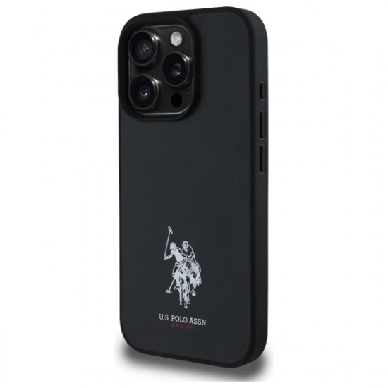 US Polo USHCP15XPGEK iPhone 15 Pro Max 6,7" black Leather Embroidered DH Color