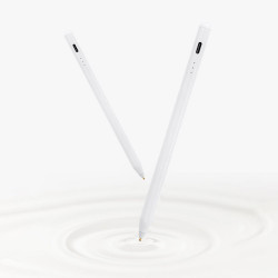 Techsuit Stylus Pen (S3) for Phones and Tablets, Universal, Active, Type C, Fast Charging, 130mAh White