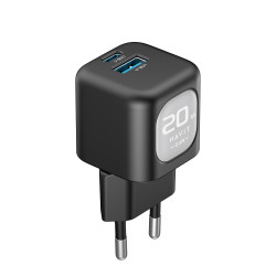 Havit Wall Charger (UC220 EU) USB, Type C, GaN, 20W Black / Gray