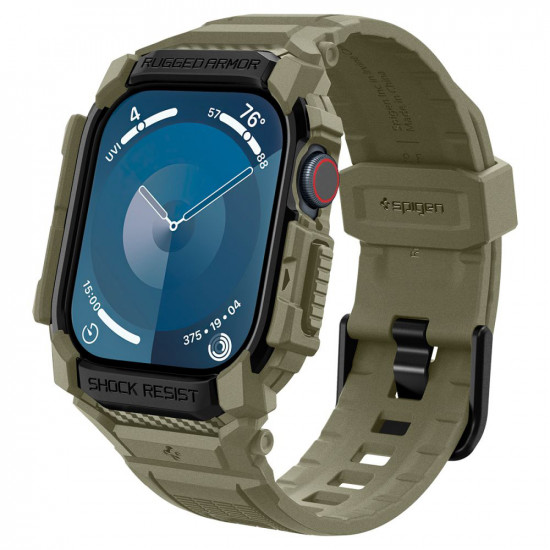 Spigen Rugged Armor Pro Apple Watch 10 46mm Vintage Khaki