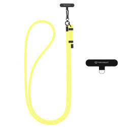 Techsuit Rope Crossbody Strap (RCS1 31) for Phones, Carabiner, Nylon Braided, Durable, Adjustable Bright Limoncello