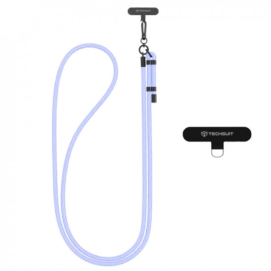 Techsuit Rope Crossbody Strap (RCS1 32) for Phones, Carabiner, Nylon Braided, Durable, Adjustable Lavender Whisper Techsuit Rope Crossbody Strap (RCS1 32) for Phones, Carabiner, Nylon Braided, Durable, Adjustable Lavender Whisper