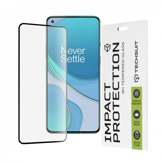 Techsuit 111D Full Cover / Full Glue Glass OnePlus 8T Black