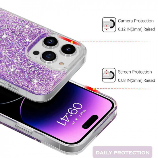 Techsuit Sparkly Glitter Samsung Galaxy A26 5G Purple