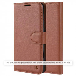 Techsuit Leather Folio Xiaomi Redmi Note 14 4G Brown