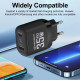 Techsuit Premium Wall Charger (CHPD174) GaN, USB QC3.0, Type C PD35W Black Techsuit Premium Wall Charger (CHPD174) GaN, USB QC3.0, Type C PD35W Black