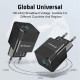 Techsuit Premium Wall Charger Tiny Series (CHPD216) GaN, USB QC3.0, Type C PD25W Black Techsuit Premium Wall Charger Tiny Series (CHPD216) GaN, USB QC3.0, Type C PD25W Black