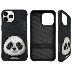 Nimmy Case iPhone 15 Pro 6.1" black Big Eyed Pet 2.0 Panda