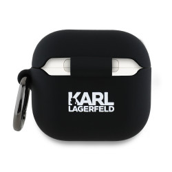 Karl Lagerfeld KLA4RUNIKK AirPods 4 cover black Silicone Karl Head 3D