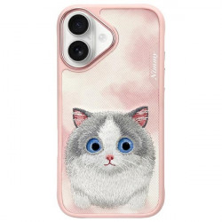 Nimmy Case iPhone 16 6.1 pink Big Eyed Pet 2.0 Cat
