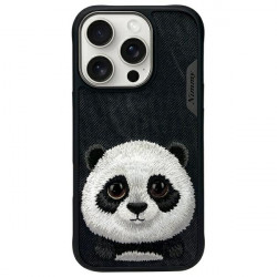 Nimmy Case iPhone 16 Pro 6.3" black Big Eyed Pet 2.0 Panda