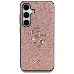 Guess Case Fixed Glitter Big 4G Metal Logo for Samsung Galaxy S25 Ultra pink