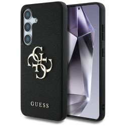 Guess Case Grained Big 4G Logo Small Classic Logo for Samsung Galaxy S25 black