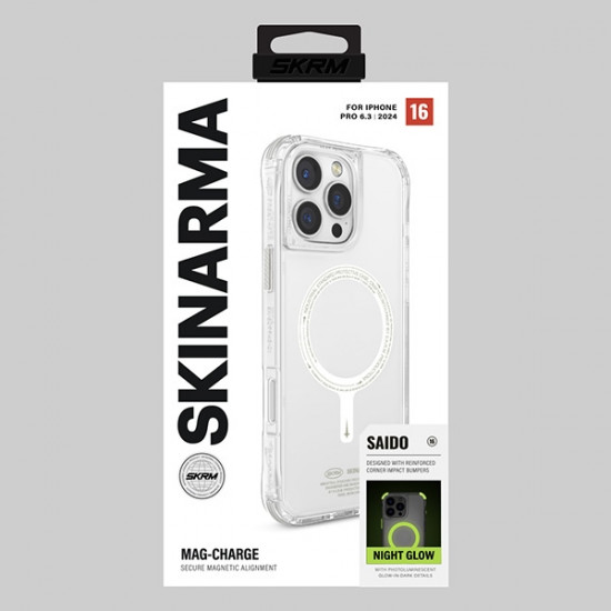 Skinarma Saido Case iPhone 16 Pro 6.3" Magnetic Charging green (niteglow) Skinarma Saido Case iPhone 16 Pro 6.3" Magnetic Charging green (niteglow)