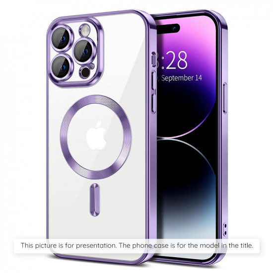 Techsuit Luxury Crystal MagSafe Samsung Galaxy A55 5G Light Purple