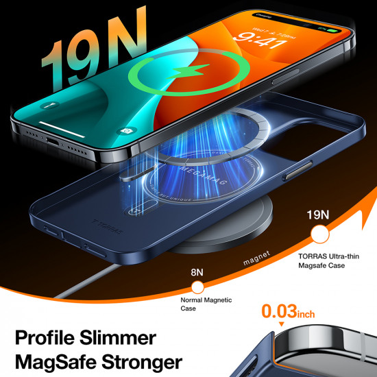 Torras OriginFit Mag Series iPhone 15 Pro Navy Blue Torras OriginFit Mag Series iPhone 15 Pro Navy Blue