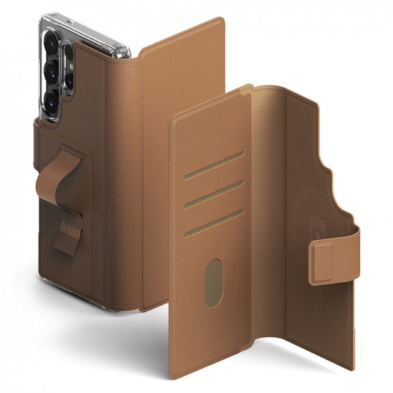 Ringke Folio Grip Wallet Magnetic Samsung Galaxy S23 Ultra / S24 Ultra / S25 Ultra Brown