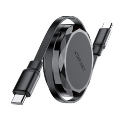 Acefast Data Cable (C13 03) Type C to Type C, 60W, Dual Retraction Charging Data Cable, Fast Charging, 0.8m Black