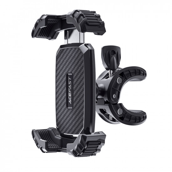 Acefast Bike Phone Holder (D23) for Phone 4.5 6.7, Free Rotation, Multi angle Adjustment, Safety Lock Black