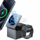 Acefast Charging Station Rubik's Cube 3in1 (E18) for Phone, TWS Headset and Apple Watch, 23W, Foldable Metal Gray