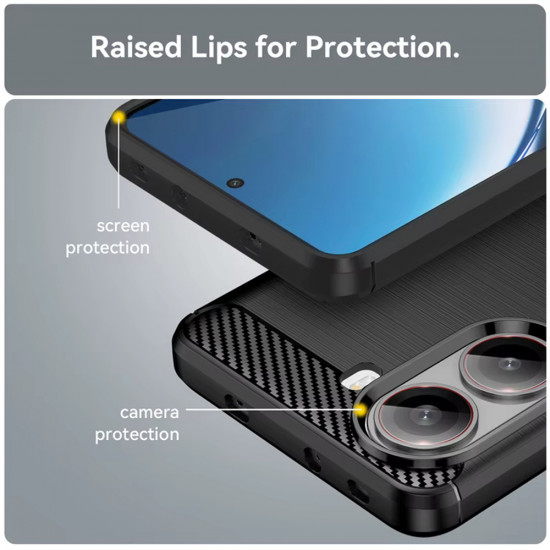 Techsuit Carbon Silicone Xiaomi Poco X7 Pro Black