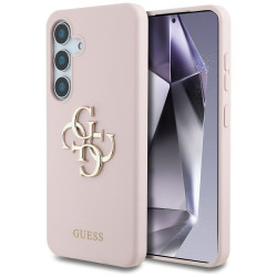 Guess Silicone 4G Big Metal Logo (GUHCS25SS4SMDP) Samsung Galaxy S25 Pink