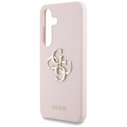 Guess Silicone 4G Big Metal Logo (GUHCS25SS4SMDP) Samsung Galaxy S25 Pink