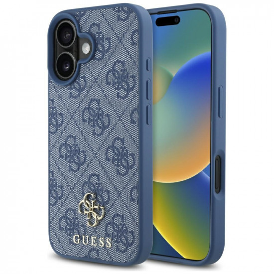 Guess 4G Small and Classic Logo MagSafe (GUHMP16SP4SM4MB) iPhone 16 Blue