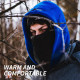 Techsuit Balaclava Ski Mask (BLC3) Fleece Polar, Winter Scarf, Neck Warmer, for Snowboarding / Motorcycle Riding Black