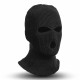 Techsuit Balaclava Ski Mask (BLC9) Double Layer, Premium Fabric, 3 Hole Design, Suitable for Cycling/Skiing/Hiking Black