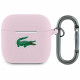 Lacoste LCA4SLOI AirPods 4 cover pink Silicone Croc Logo