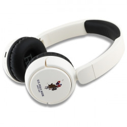 US Polo Bluetooth Headphones USHPV6PUNH white DH Color Logo