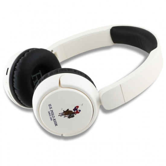US Polo Bluetooth Headphones USHPV6PUNH white DH Color Logo
