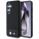 BMW Case Leather Tricolor Stripe MagSafe Samsung Galaxy S25 black