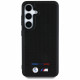BMW Case Leather Tricolor Stripe MagSafe Samsung Galaxy S25 black