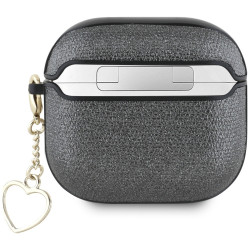 Guess Case Metallic Script Charm AirPods 4 black