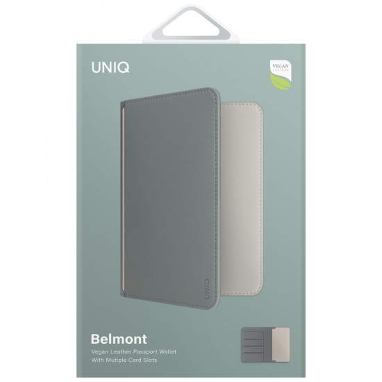 UNIQ Belmont Passport Case RFID Blocking Green Ivory UNIQ Belmont Passport Case RFID Blocking Green Ivory
