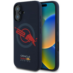 Red Bull Case HC Silicone ORBR20 Logo Red Lining iPhone 16 MagSafe navy