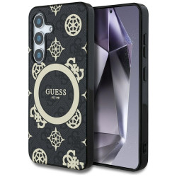 Guess IML Peony On 4G Background MagSafe (GUHMS25SH4PYEEK) Samsung Galaxy S25 Black