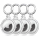 Techsuit (4 pack) Secure Holder Silicone (CT15) Apple AirTag Case Clear
