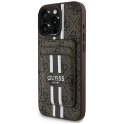 Guess Cardslot 4G Stripes MagSafe (GUBPHCP16XP4RPSW) iPhone 16 Pro Max Brown