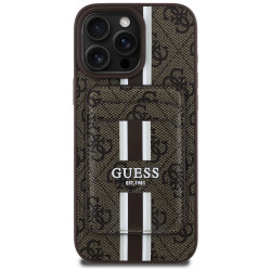 Guess Cardslot 4G Stripes MagSafe (GUBPHCP16XP4RPSW) iPhone 16 Pro Max Brown