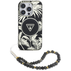 Guess IML Palm Trees Triangle with Pearl Strap MagSafe (GUHMP16LHPCTPLSK) iPhone 16 Pro Black Guess IML Palm Trees Triangle with Pearl Strap MagSafe (GUHMP16LHPCTPLSK) iPhone 16 Pro Black