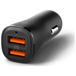 Spigen Car Charger Essential (EV302) 2x USB-A, 30W, Quantum Boost Black