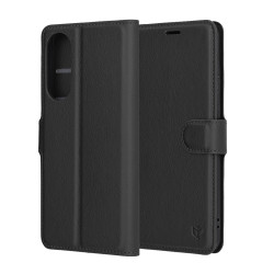 Techsuit Leather Folio Samsung Galaxy S25 Edge Black
