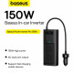 Baseus Power Inverter Pro (CGNB020101) USB, 2x Type C, 220V CN/US/EU Plug, 150W Black