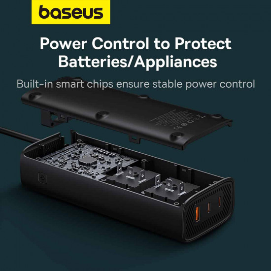 Baseus Power Inverter Pro (CGNB020101) USB, 2x Type C, 220V CN/US/EU Plug, 150W Black