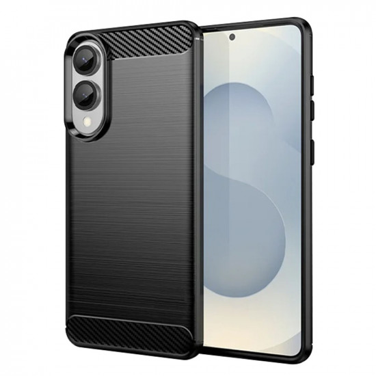 Techsuit Carbon Silicone Samsung Galaxy S25 Edge Black