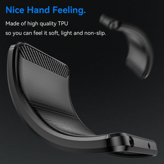 Techsuit Carbon Silicone Samsung Galaxy S25 Edge Black